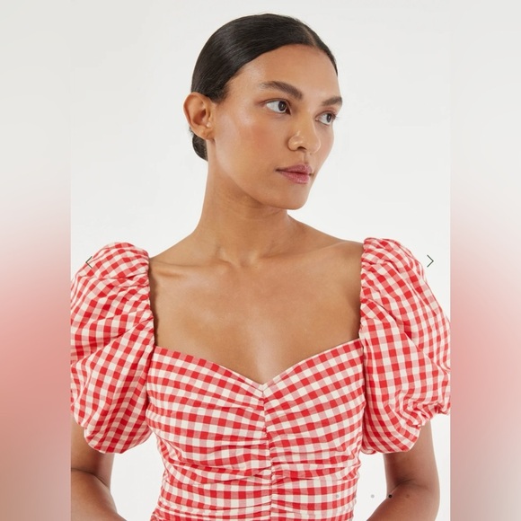 RHODE Dresses & Skirts - RHODE TRESSA DRESS- SCARLET TOULOUSE GINGHAM- NWT